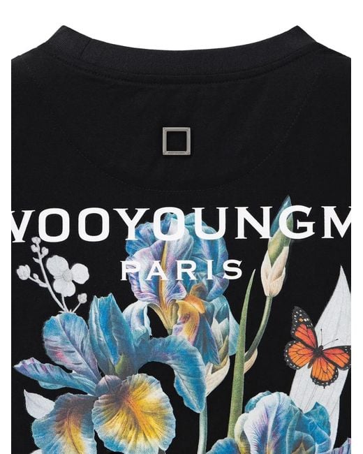 Wooyoungmi Black Back-Print T-Shirt