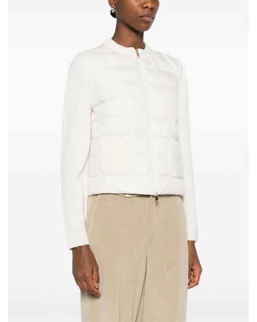 Moncler White Padded Cardigan