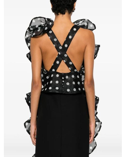 Viktor & Rolf Black Polka Dot-Pattern Blouse