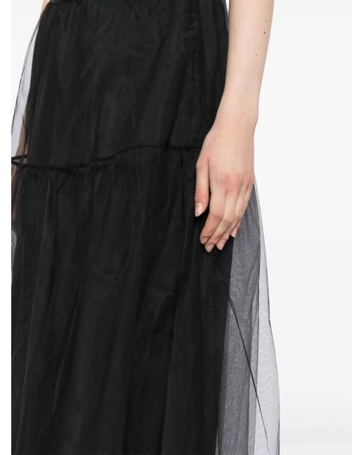 JNBY Black A-Type Gauze Skirt