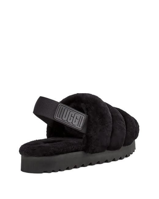 Ugg Black Super Fluff Slippers