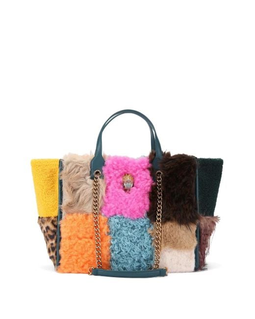 Kurt Geiger Pink Hoxton Patchwork Shopper