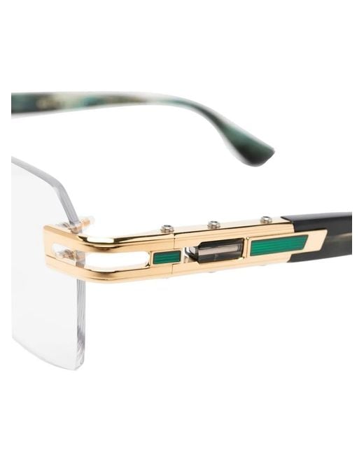 Dita Eyewear Black Rimless Square-Frame Glasses