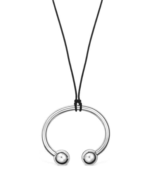 Elle Macpherson Metallic Pendulum Engraved Necklace