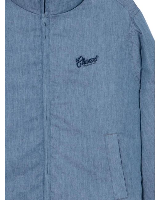 Chocoolate Blue Logo-Embroidered Jacket