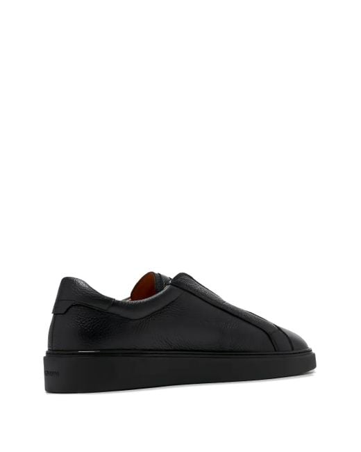 メンズ Magnanni Shoes スリッポン レザースニーカー Black