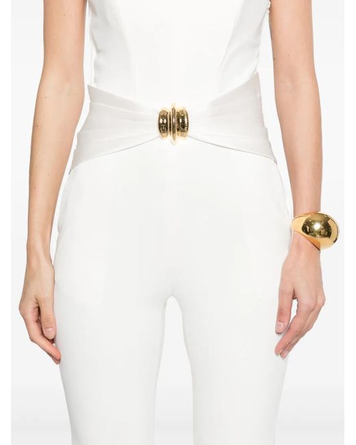 Elisabetta Franchi リボンディテール ジャンプスーツ White