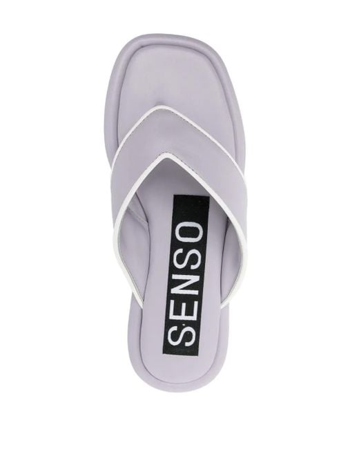 Senso White Issac Thong-Strap Sandals
