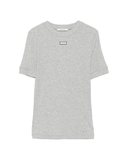 Entire studios Gray Logo-Patch T-Shirt