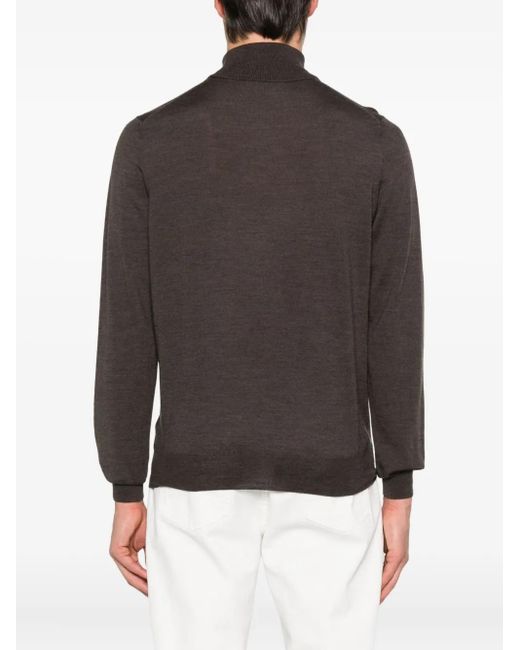 Gran Sasso Brown Turtleneck Top for men