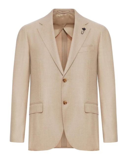 Lardini Natural Cashmere Two-Button Blazer for men