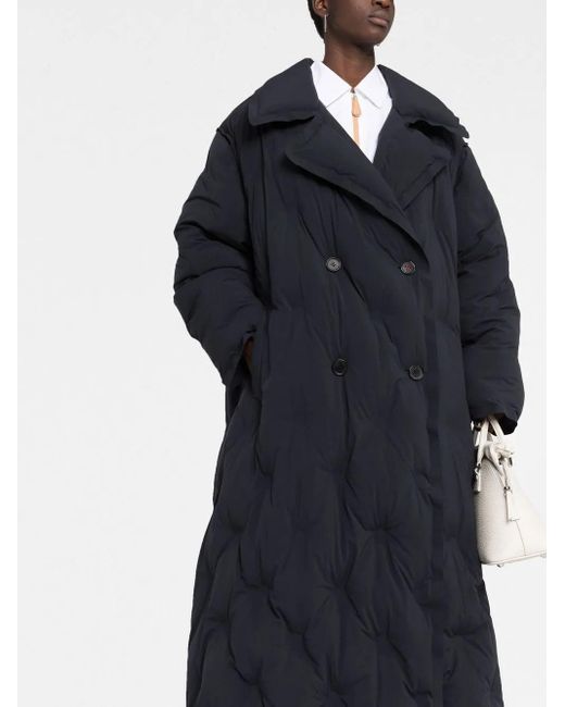 Maison Margiela Black Padded Double-Breasted Coat