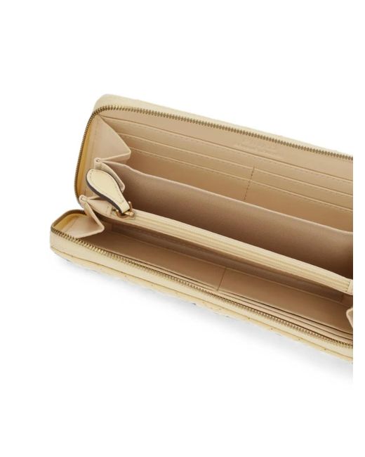 Pinko Natural Love Birds Chevron-Quilted Wallet
