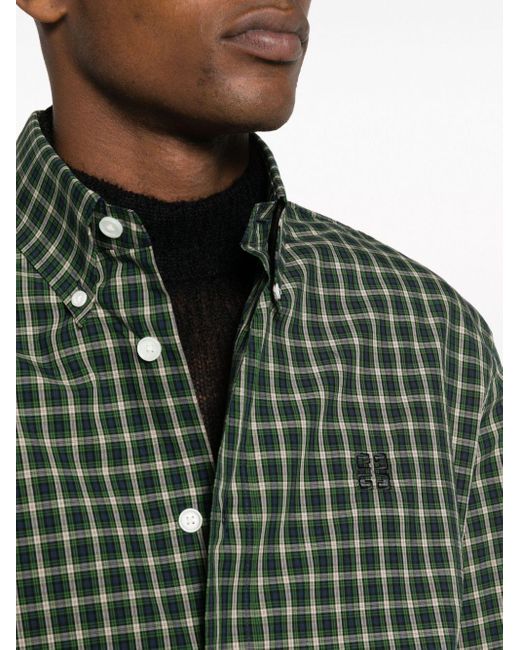 Camisa con motivo 4G bordado Givenchy de hombre de color Green