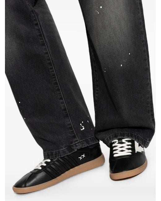 DSquared² Black Rebels Leather Sneakers for men