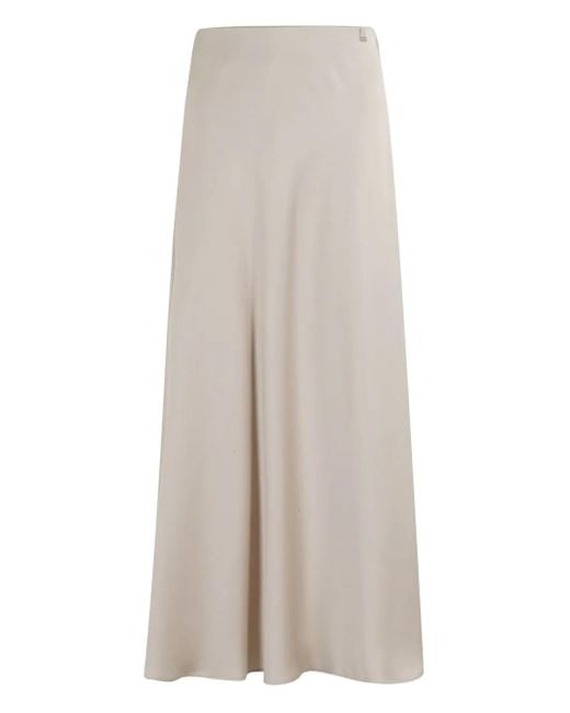 Falda midi acampanada Herno de color White
