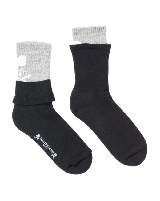 MASTERMIND WORLD Black Double-Layered Socks for men