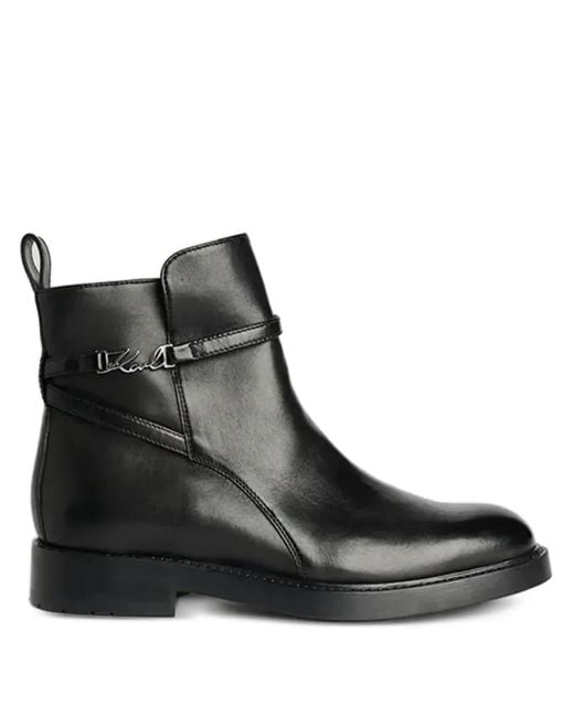 Karl Lagerfeld Black Blake Signia Boots