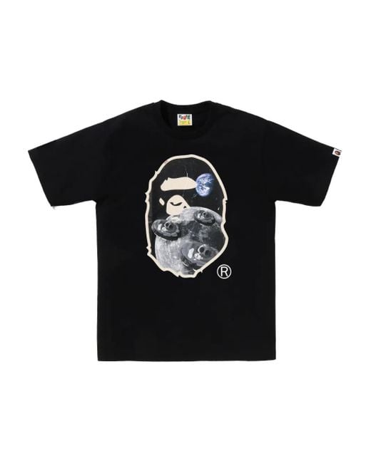 A Bathing Ape Black Graphic T-Shirt for men