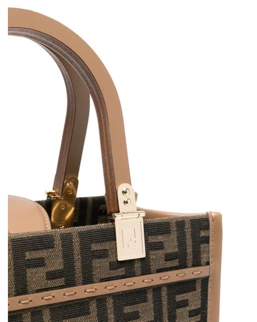 Fendi サンシャイン ハンドバッグ S Brown
