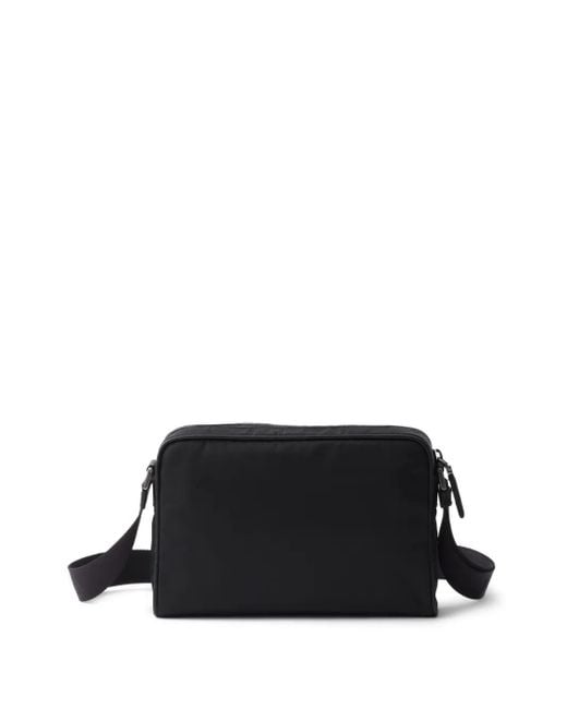 Prada Black Small Re-Nylon And Saffiano Leather Shoulder Bag for men