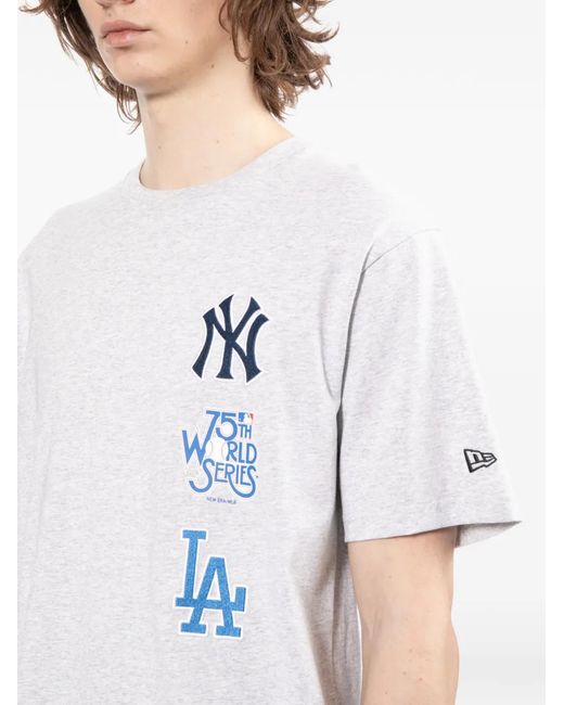 KTZ White Logo-Embrodiered T-Shirt for men