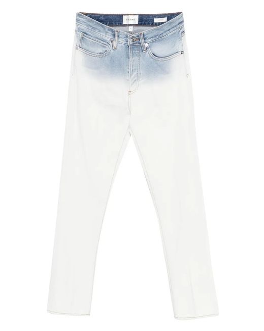 FRAME Blue The Vertical Tie-Dye Jeans