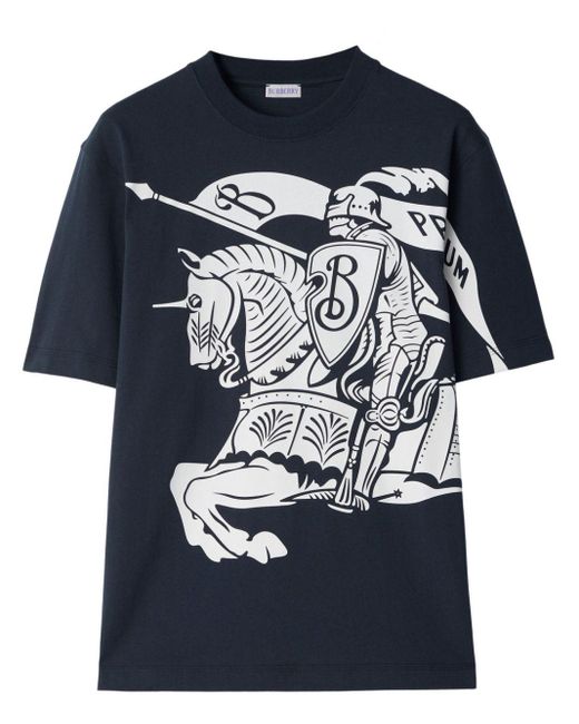 Burberry T-Shirt mit Ritteremblem in Blue für Herren