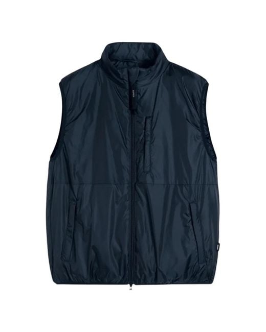Aspesi Blue Jil Zip-Up Padded Gilet for men