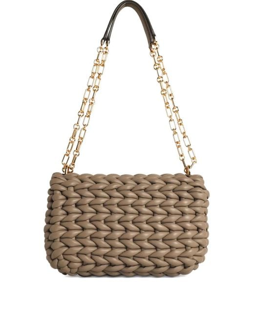 MICHAEL Michael Kors White Woven Chain Shoulder Bag