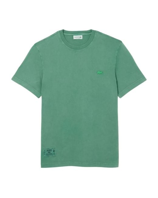 Lacoste Green Logo-Embroidered T-Shirt for men