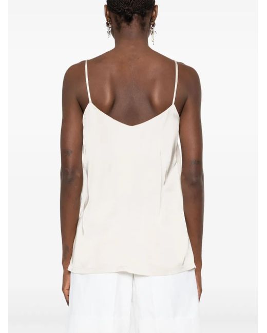 Fabiana Filippi White Bead-Detail Tank Top