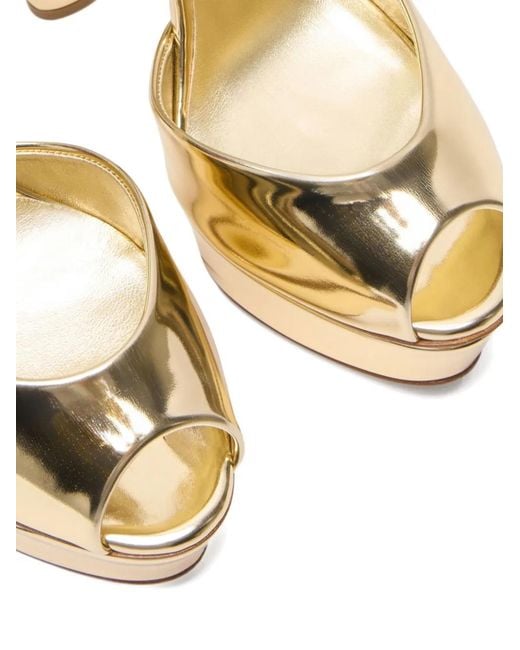 Casadei Metallic 140Mm Platform Sandals