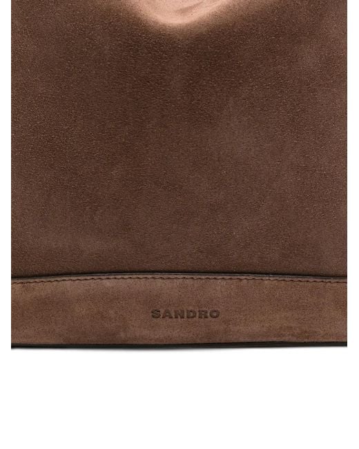 Sandro Brown Leather Shoulder Bag