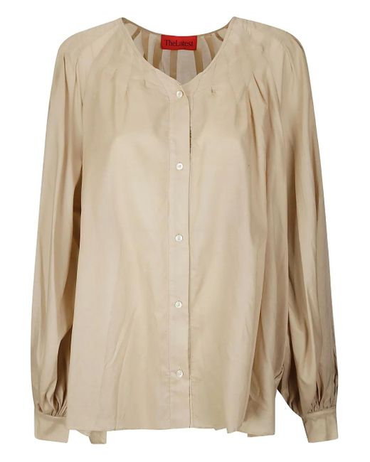 Thelatest Natural Collarless Shirt