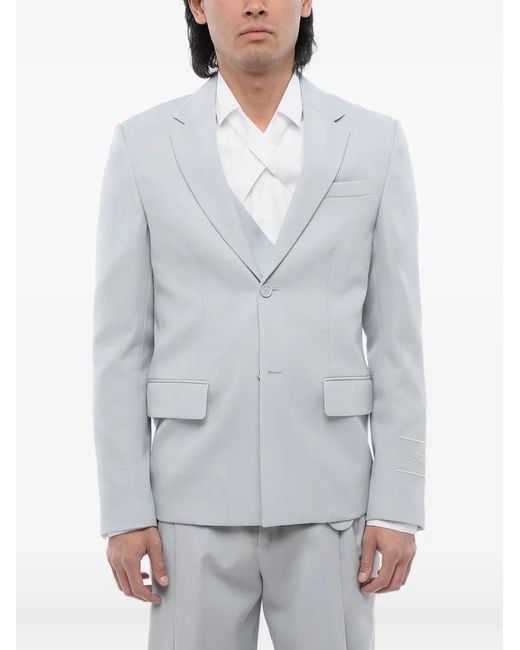 Off-White c/o Virgil Abloh Gray Single-Breasted Blazer for men