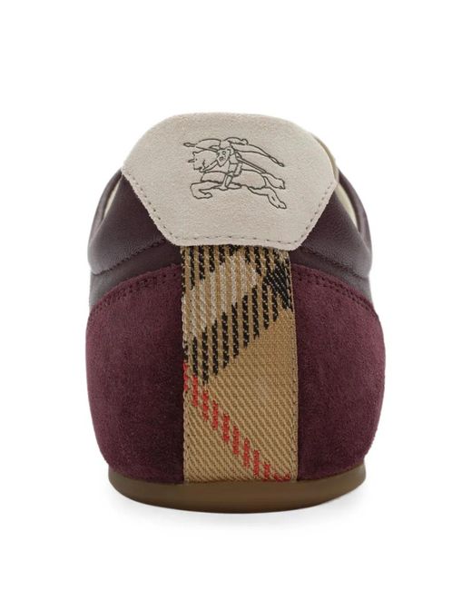 Burberry Brown Leather Knight Runner Sneakers