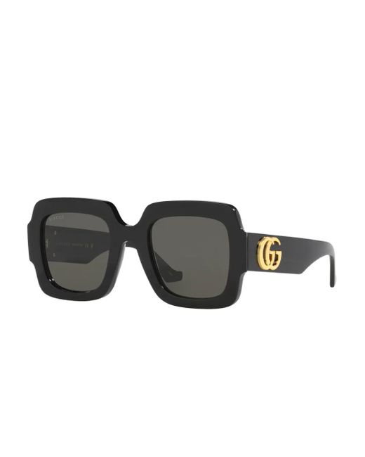 Gucci Black Oversize-Frame Sunglasses