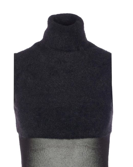 Elisabetta Franchi Mouwloze Midi-Jurk in het Blue