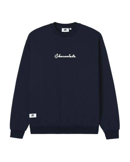 Chocoolate Blue Logo-Print Sweatshirt for men