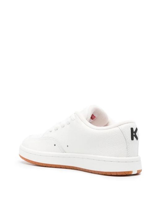 KENZO White Dome Lace-Up Sneakers