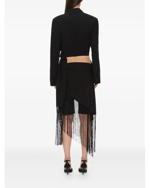 Christopher Esber Black Unravel Macramé Blazer