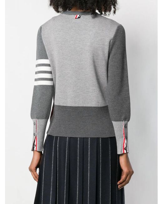 Thom Browne Gray 4-bar Fun Mix Milano Pullover