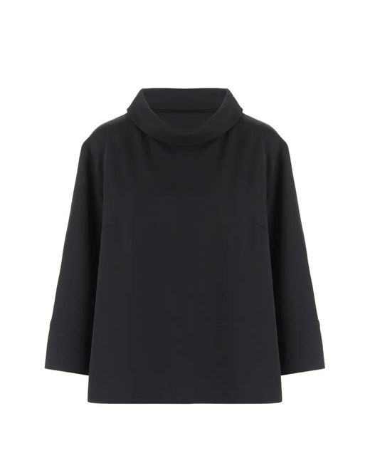 By Malene Birger Black High-Neck Wide-Sleeve Sweater