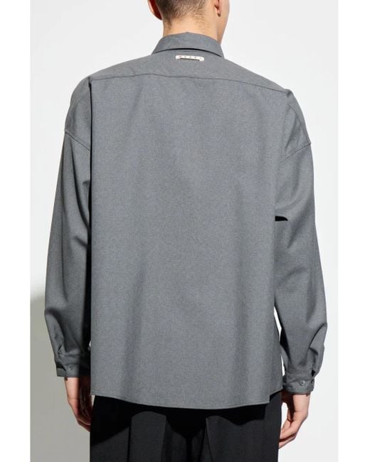 Marni Gray Wool Shirt for men