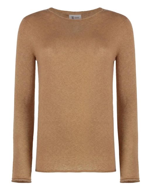 THE (Alphabet) Sweater Met Ronde Hals in het Brown