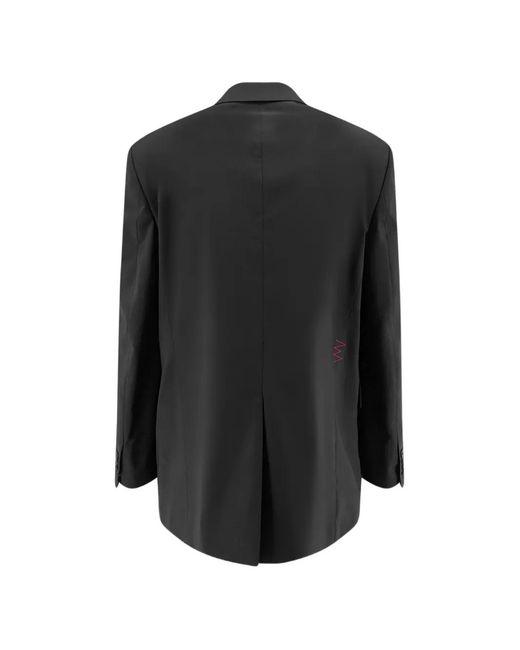 Amaranto Black Single-Breasted Two-Button Blazer for men