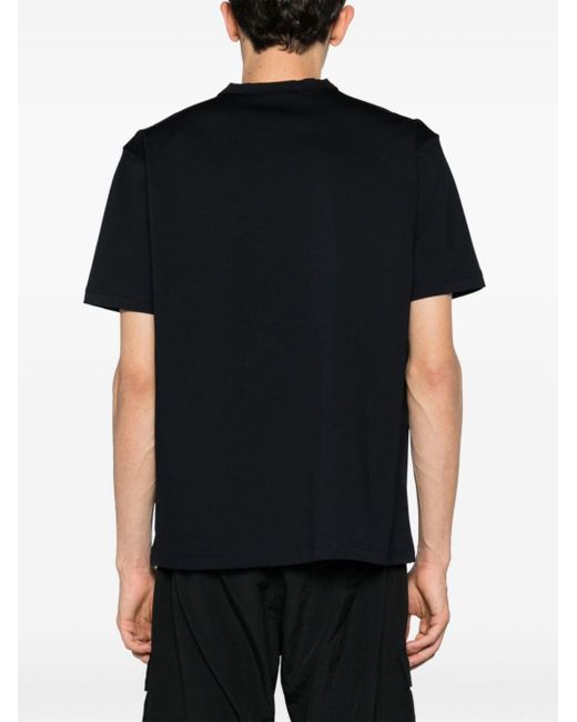 Junya Watanabe Black Round-neck Short-sleeve T-shirt for men