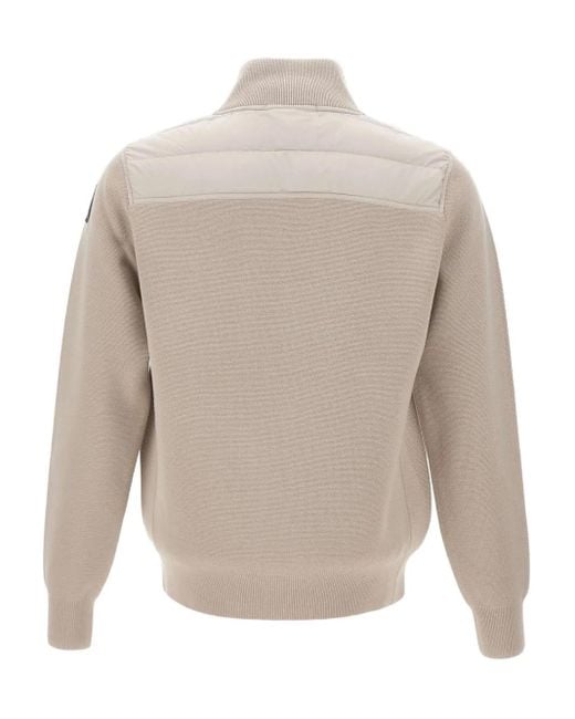 Parajumpers White Zip Pockets Hybrid Sweater for men