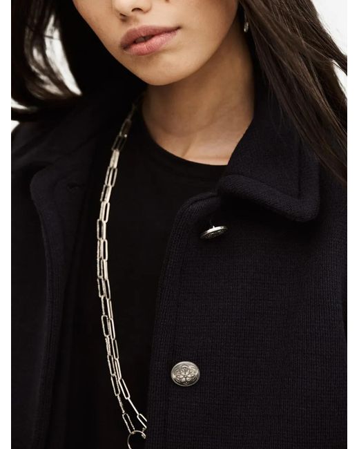 Ba&sh Blue Beradith Buttoned Pocket Jacket